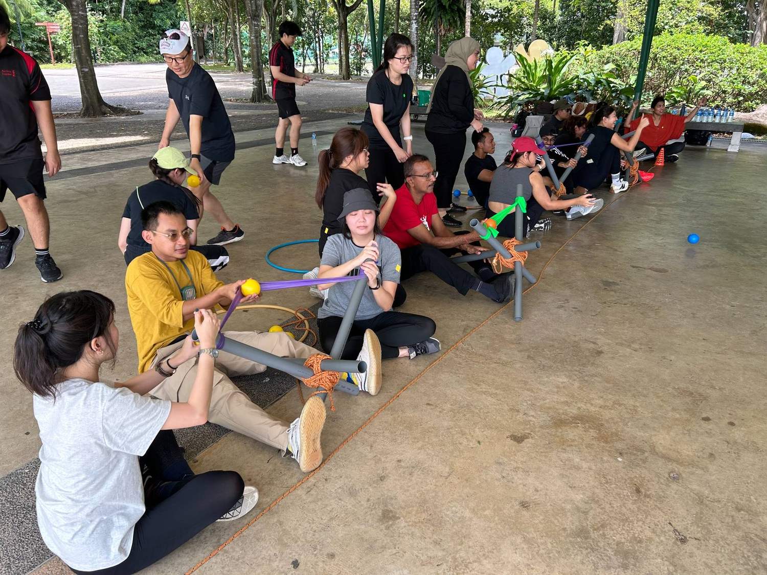 Trebuchet Challenge team building activity